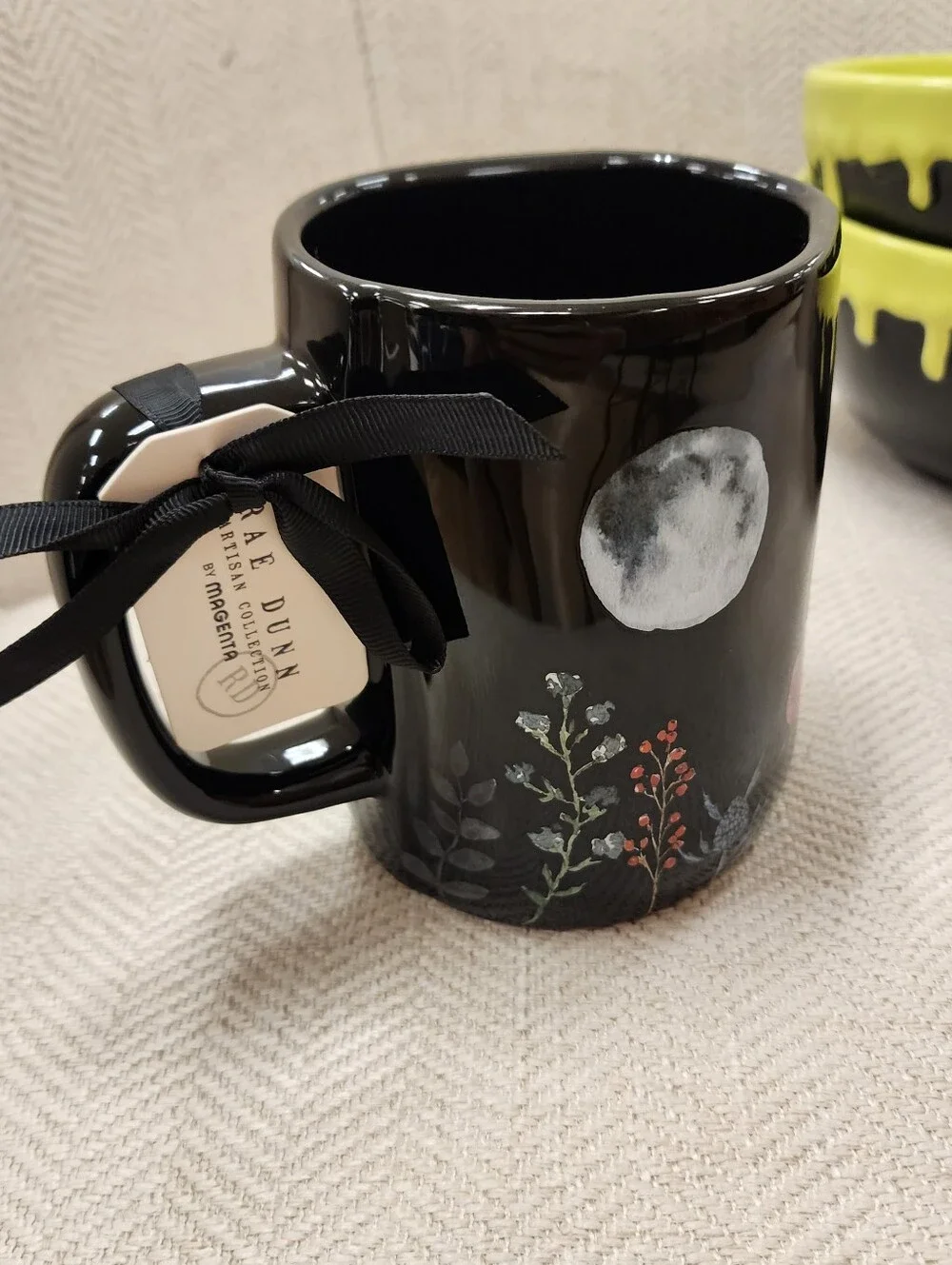 Rae Dunn Halloween Summerween Black Floral 